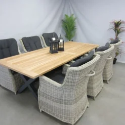 Te Velde Tuinmeubelen Tuinset Anna Xl Tuinstoel Met Lucan Teak Tuintafel