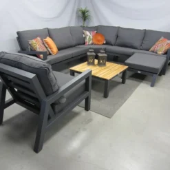 Te Velde Tuinmeubelen Jackson Aluminium Hoek-lounge Set 4 Delig -Tuin Vonk Verkoop 10 18 te velde tuinmeubelen jackson aluminium hoek lounge set 4 delig met voetenbank jackson4