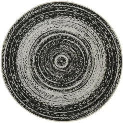 Garden Impressions Antique Carpet Buitenkleed Rond 160 Dark Grey