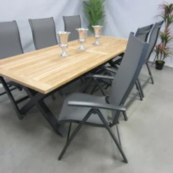 Te Velde Tuinmeubelen Tuinset Lucca Tuinstoel Met Lucan Teak Tuintafel