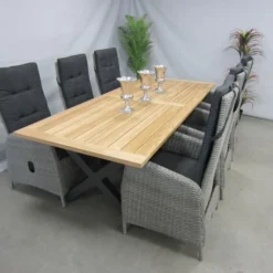 Te Velde Tuinmeubelen Ross Tuinstoel Met Lucan Teak Tuintafel