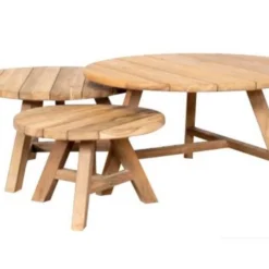 Sens Line Woody Teak Sidetable Ø 65 Cm FSC Recycled Teak