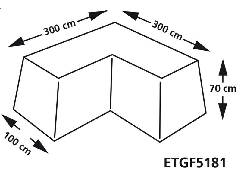 Eurotrail Hoes Voor Lounge Bank L 300 - 300 3 Eurotrail Hoes Voor Lounge Bank L 300 - 300 - Afbeelding 3