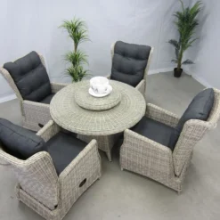 Te Velde Tuinmeubelen Tuinset Bombay Met Ronde Tafel + Lazy Susan -Tuin Vonk Verkoop 48 12 te velde tuinmeubelen tuinset bombay met ronde tafel lazy susan bombaydiningset