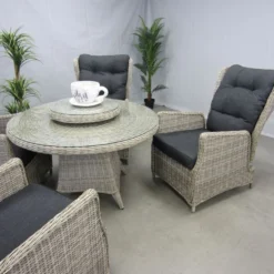 Te Velde Tuinmeubelen Tuinset Bombay Met Ronde Tafel + Lazy Susan -Tuin Vonk Verkoop 48 9 te velde tuinmeubelen tuinset bombay met ronde tafel lazy susan bombaydiningset