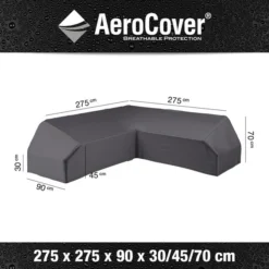 Platinum AeroCover Loungesethoes Platformset L-vorm 275