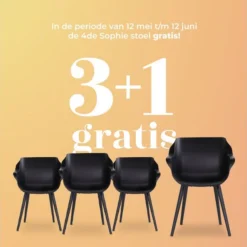 Hartman Tuinstoel Sophie Studio Zwart -Tuin Vonk Verkoop actie 3 plus 11