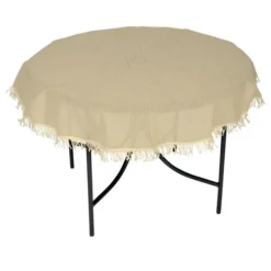 Lesli Tafelkleed Rond 130 Cm -Tuin Vonk Verkoop lesli tafelkleed rond 130 beige 46523