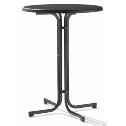 Sieger Sta-tafel Ø 86 Cm. D.grijs Leisteen Decor.